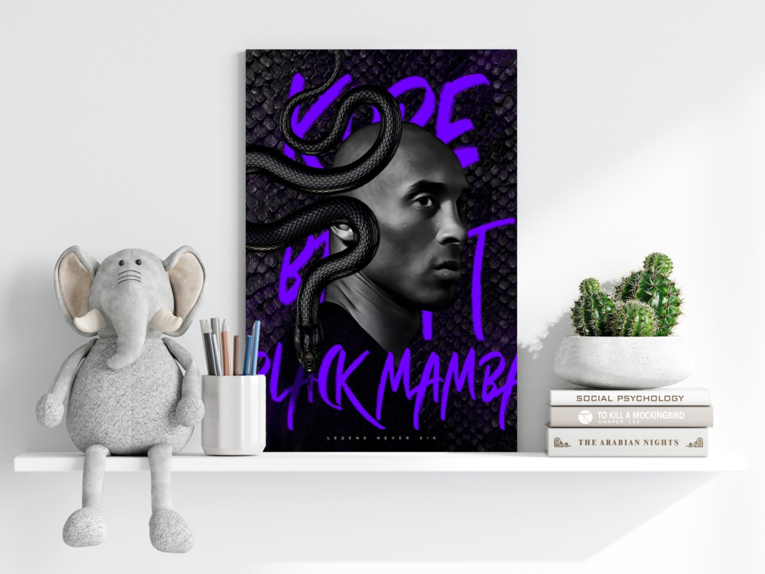 Purple Snake Coil Basketball Legend Aluminum Print
