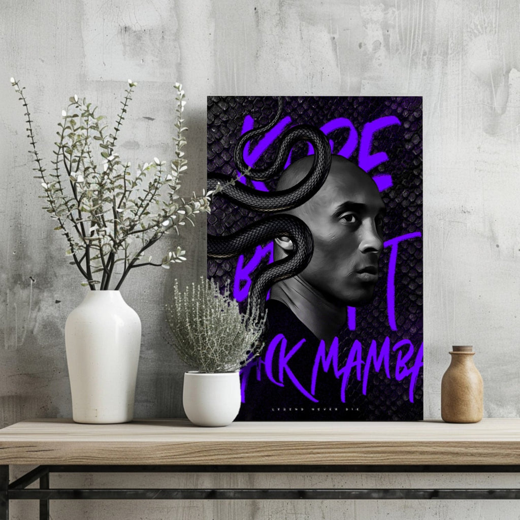 Purple Snake Coil Basketball Legend Aluminum Print