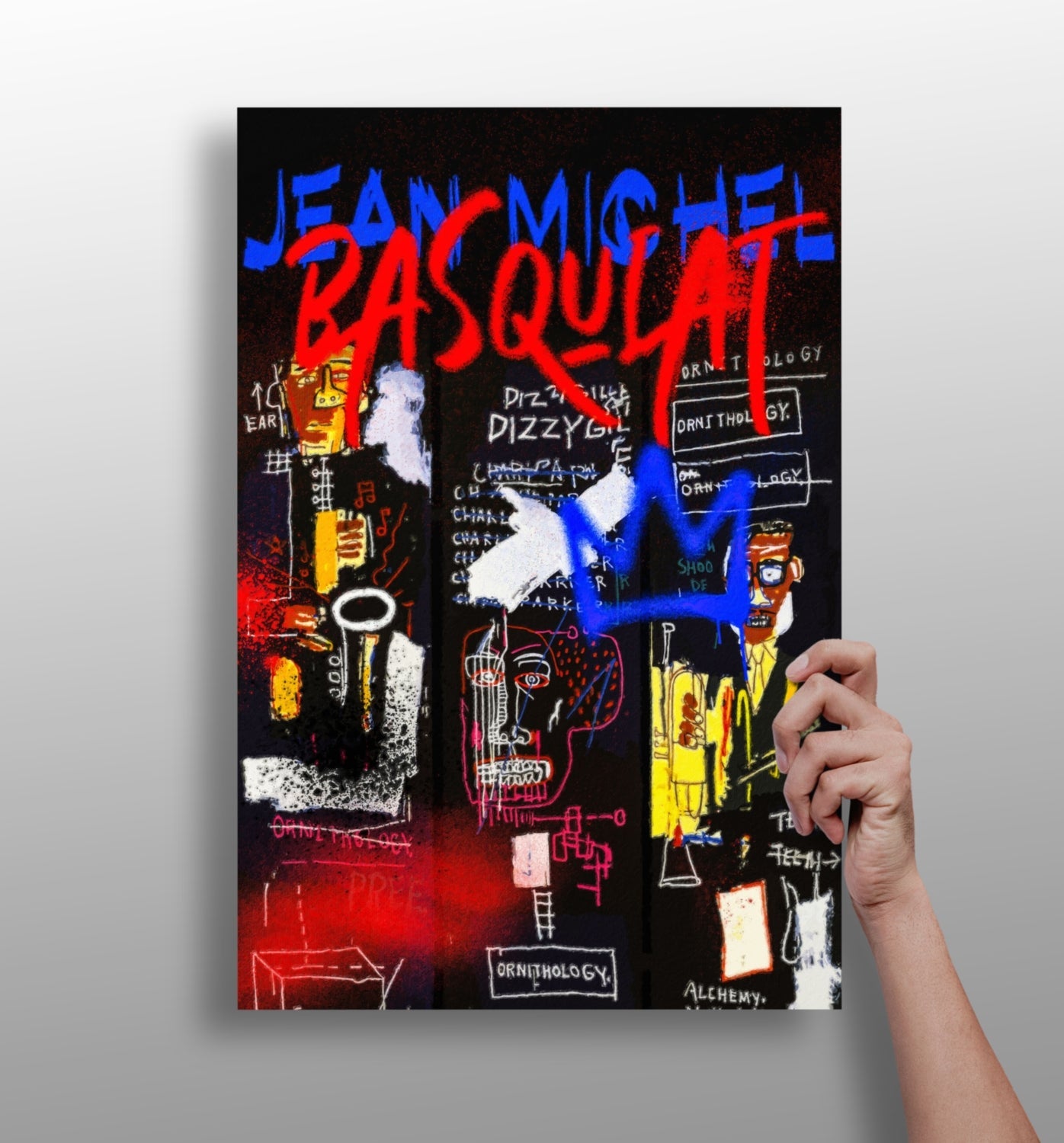 Graffiti Trumpet Figure Aluminum Print