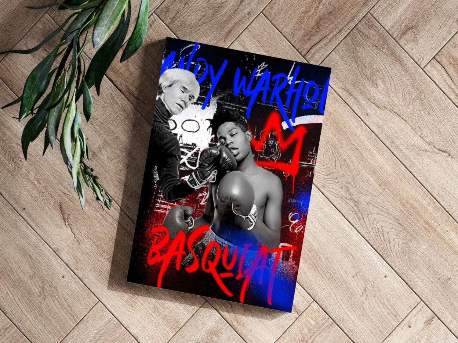 Boxing Match Graffiti Aluminum Print