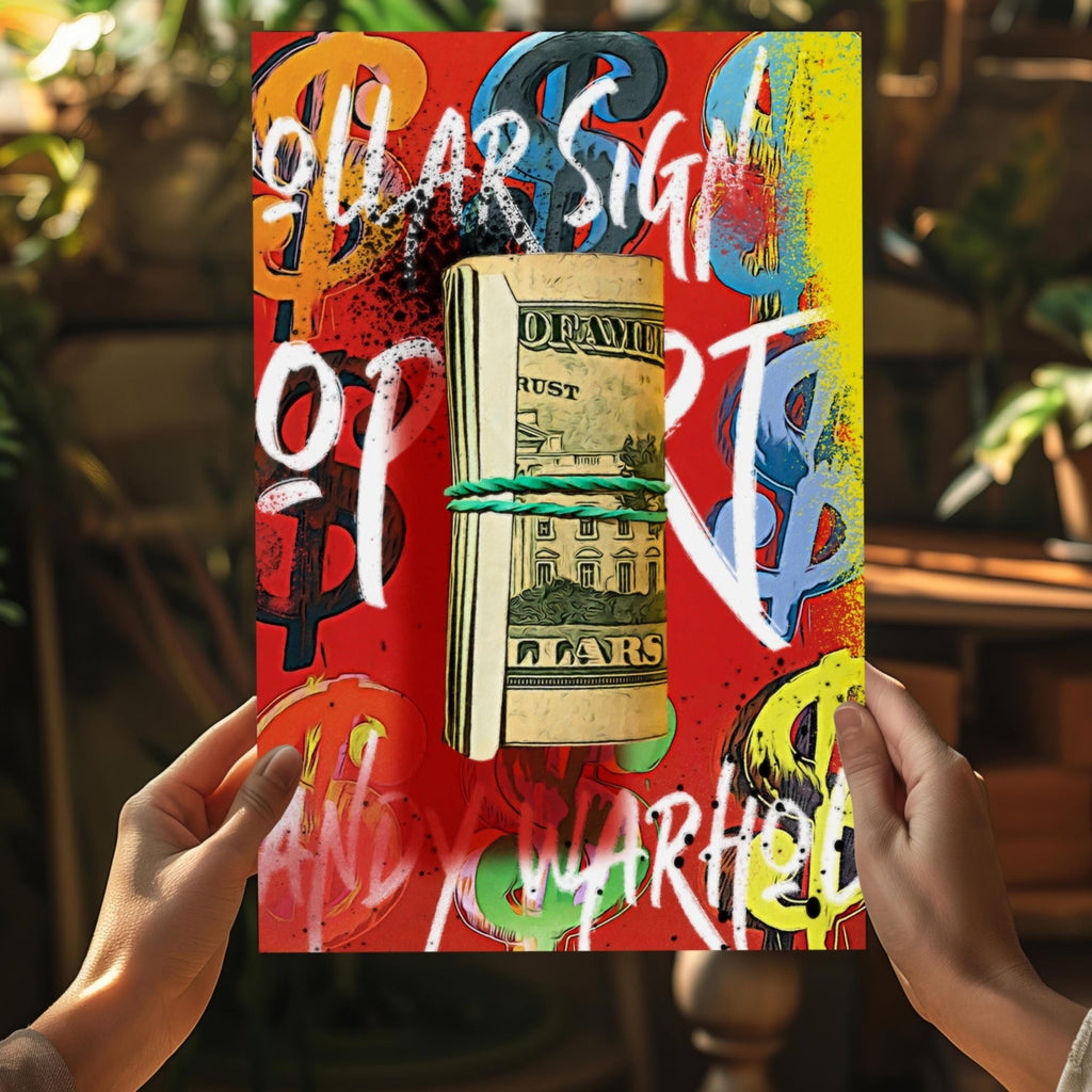 Rolled Cash Dollar Graffiti Aluminum Print
