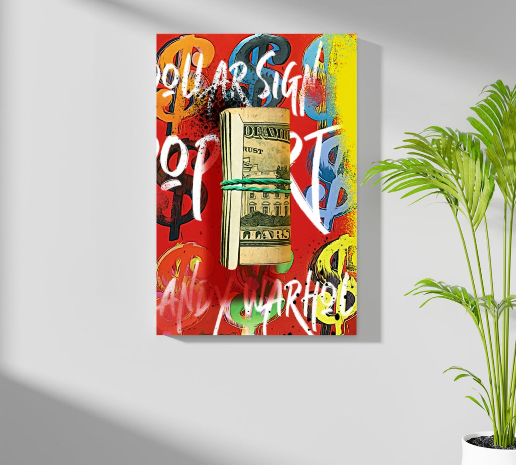 Rolled Cash Dollar Graffiti Aluminum Print