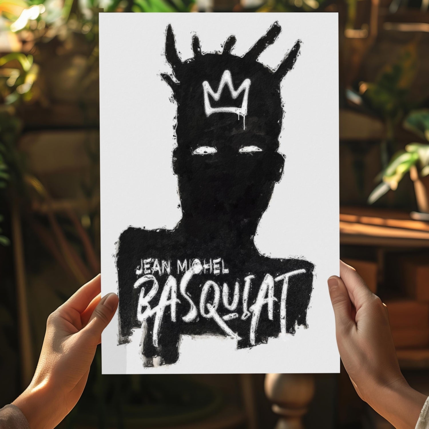 Black Crown Silhouette Aluminum Print