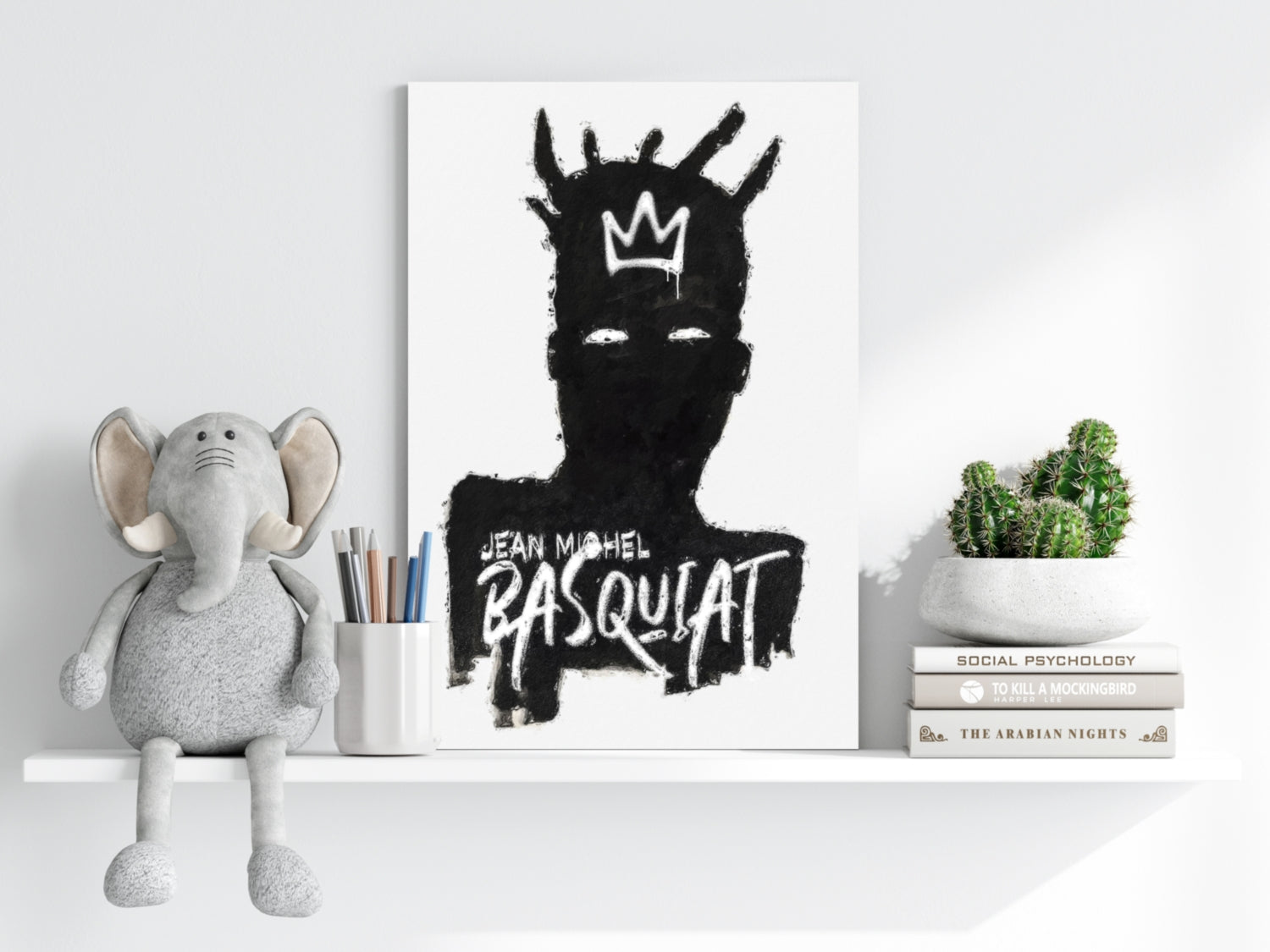 Black Crown Silhouette Aluminum Print