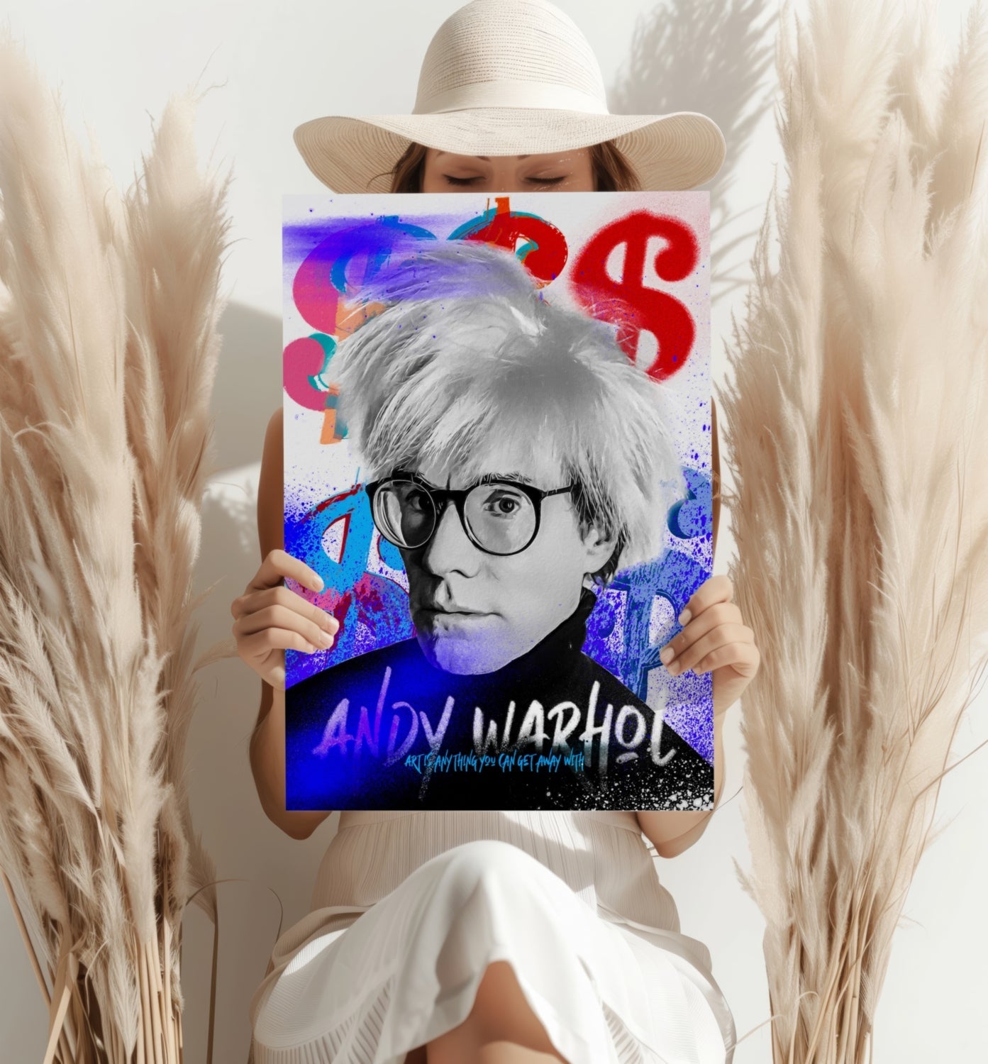 Wild Hair Pop Portrait Aluminum Print