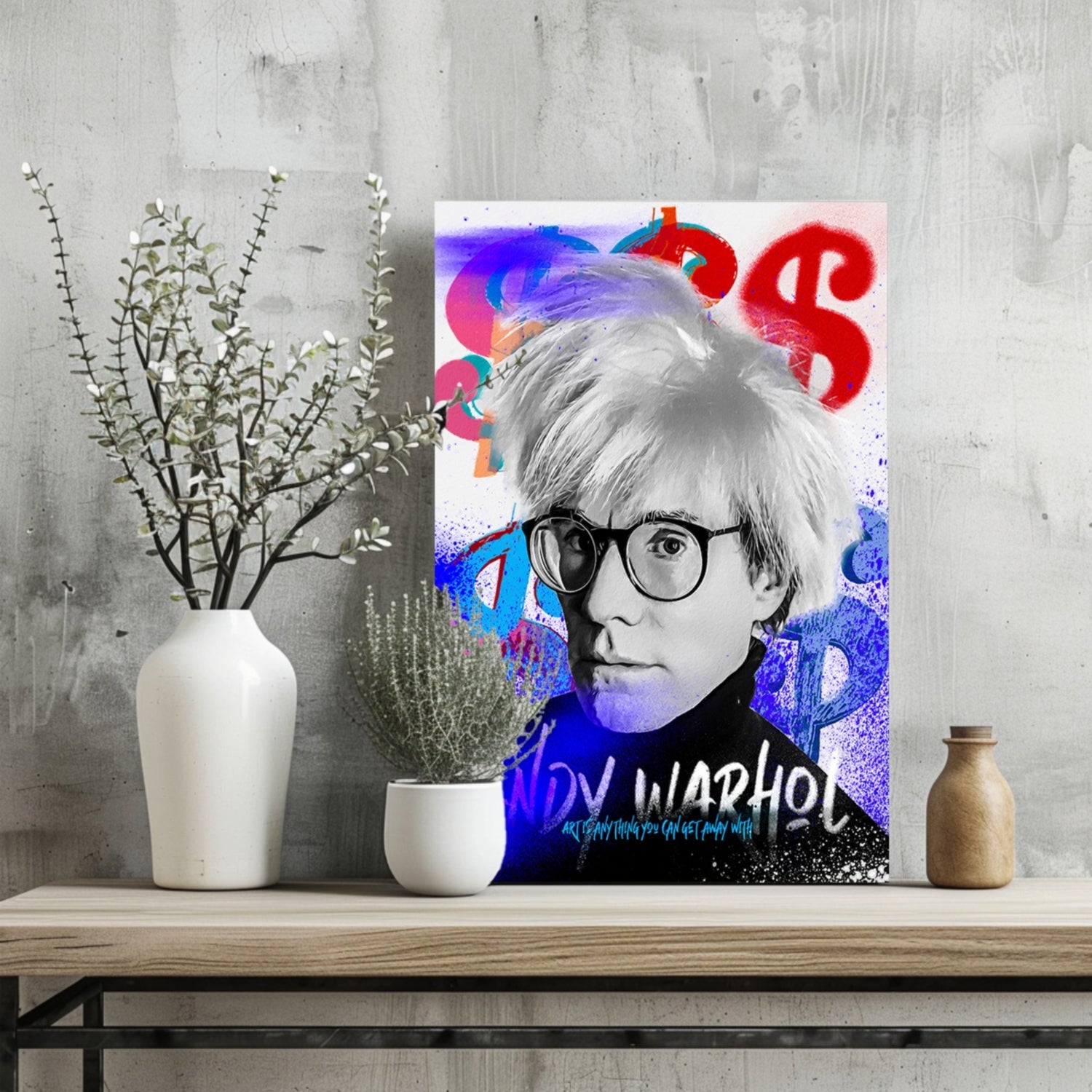 Wild Hair Pop Portrait Aluminum Print