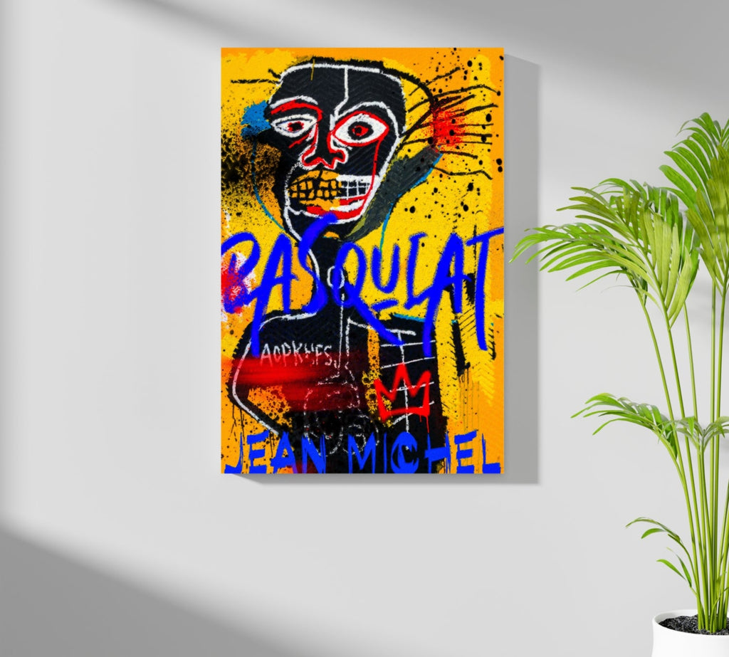 Yellow Skull Figure Aluminum Print