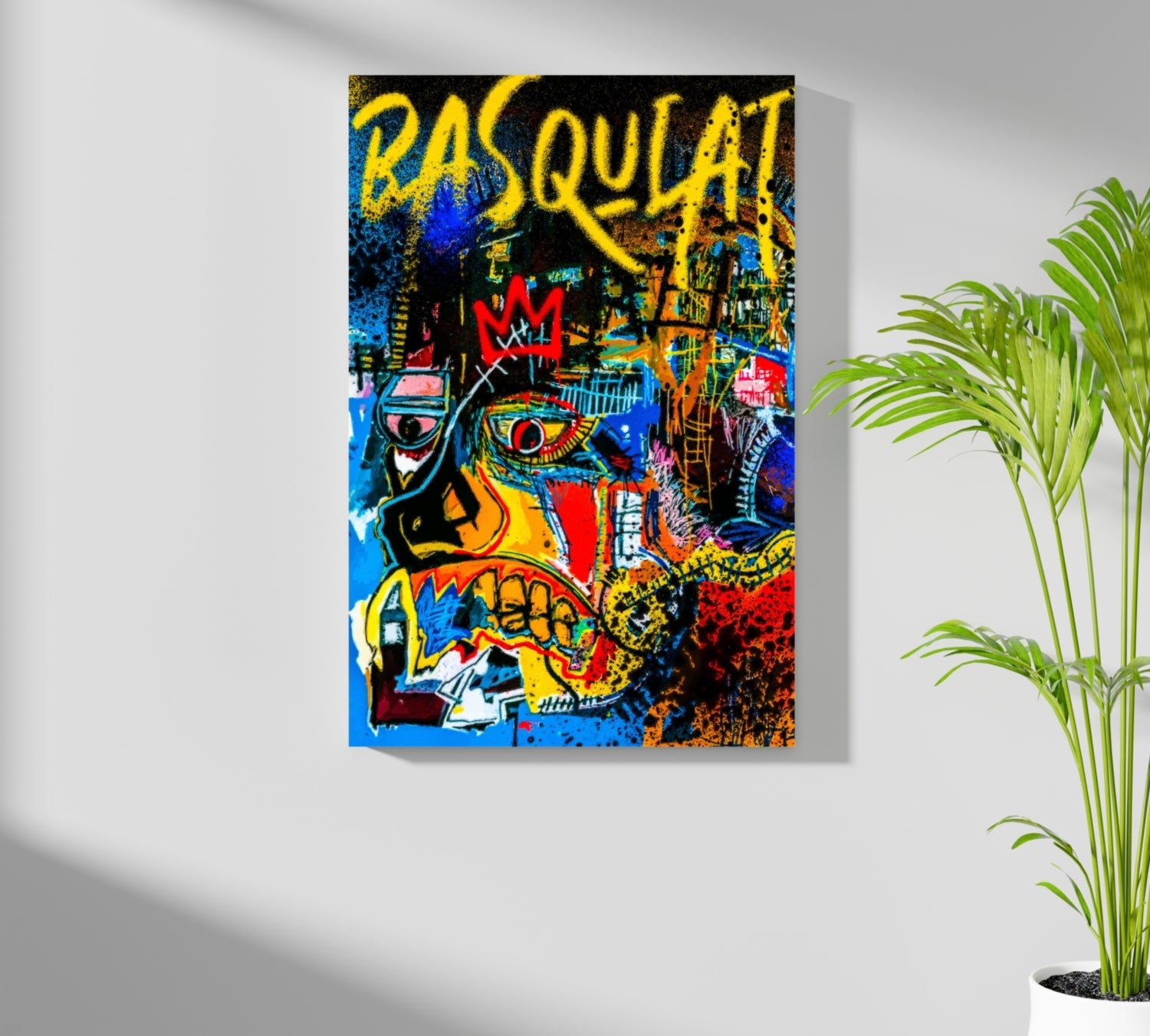 Vivid Graffiti Face Aluminum Print