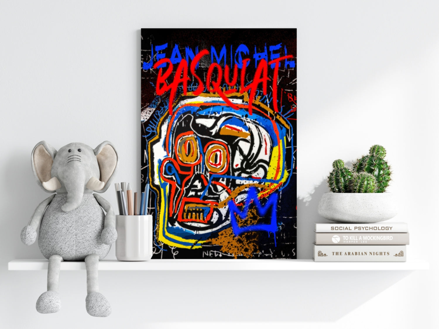 Colorful Graffiti Skull Aluminum Print