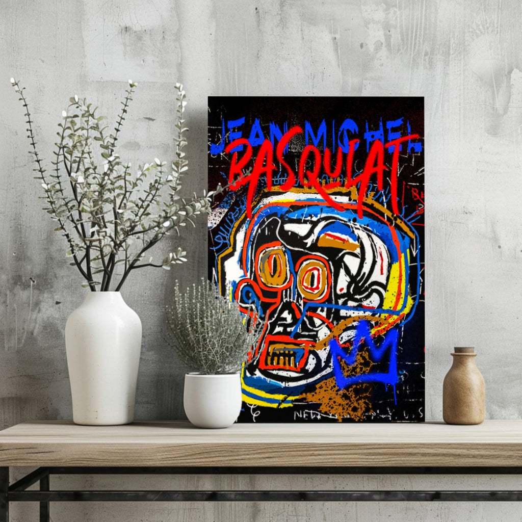 Colorful Graffiti Skull Aluminum Print