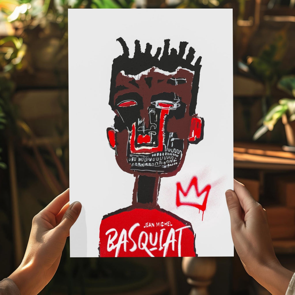 Red Face Portrait Aluminum Print