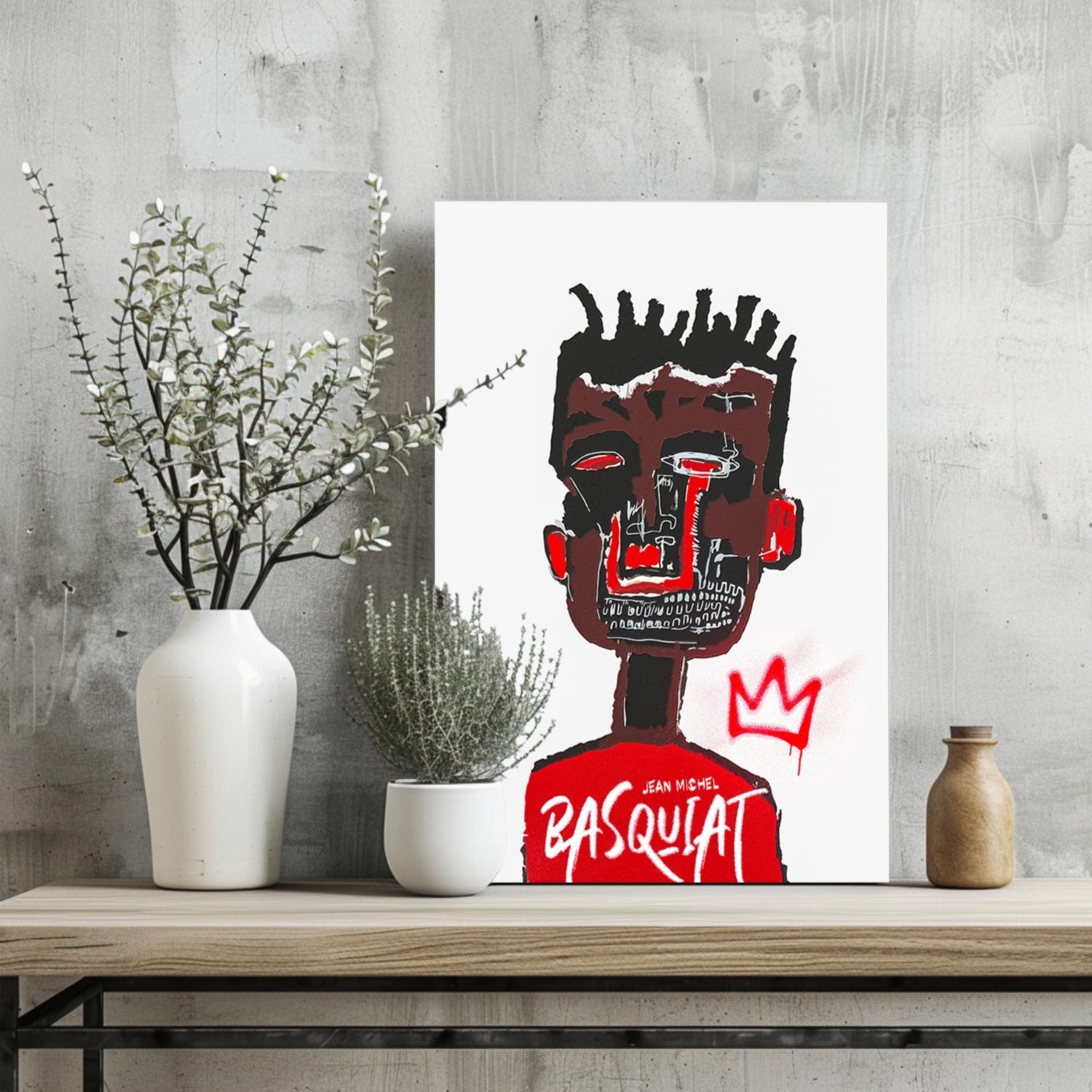 Red Face Portrait Aluminum Print