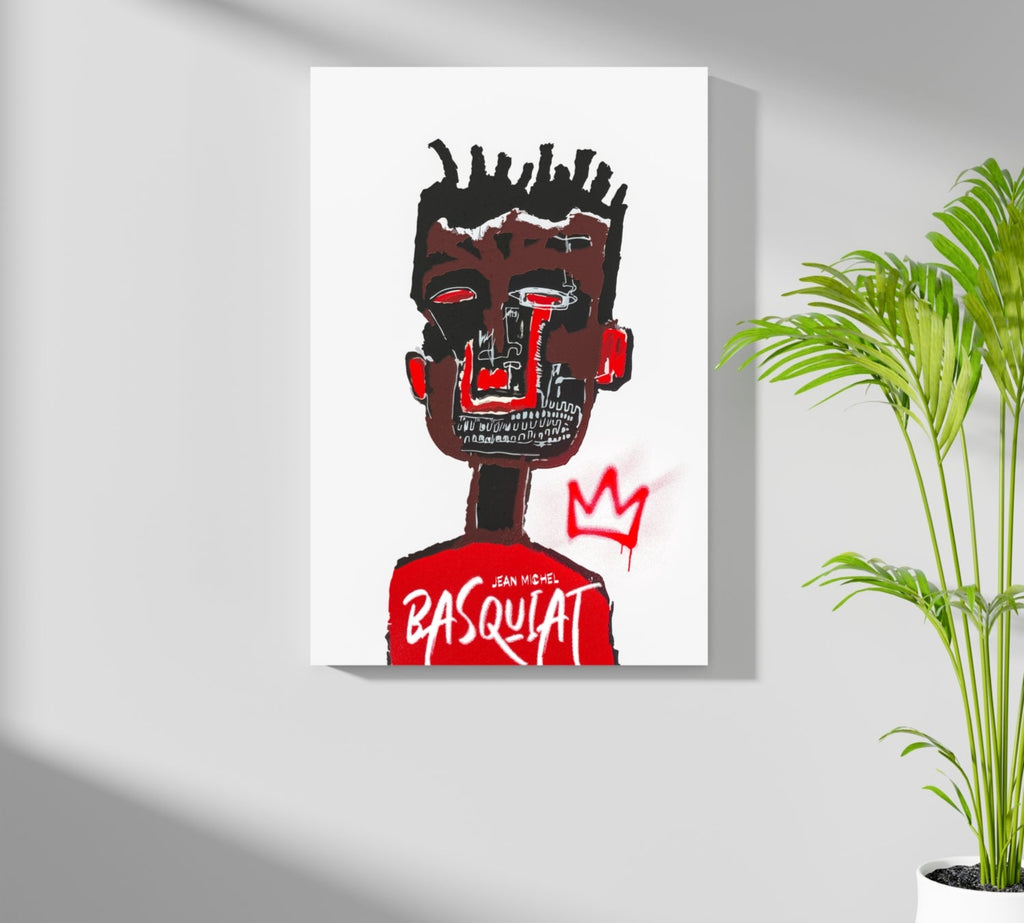 Red Face Portrait Aluminum Print