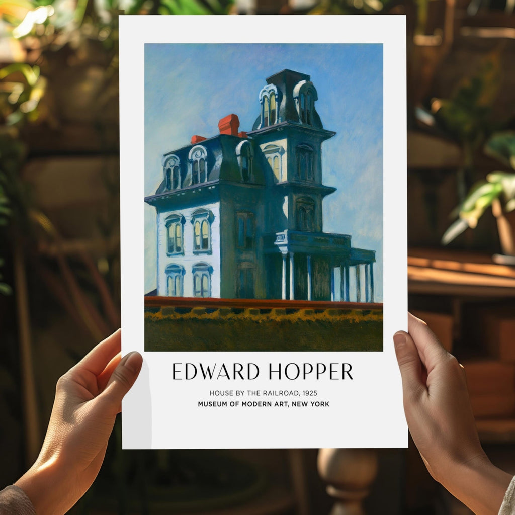 Victorian House by Railroad Aluminum Print