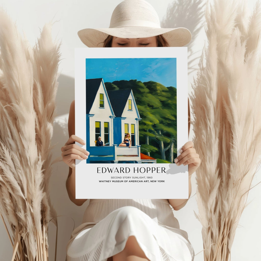 White Houses Green Hillside Aluminum Print