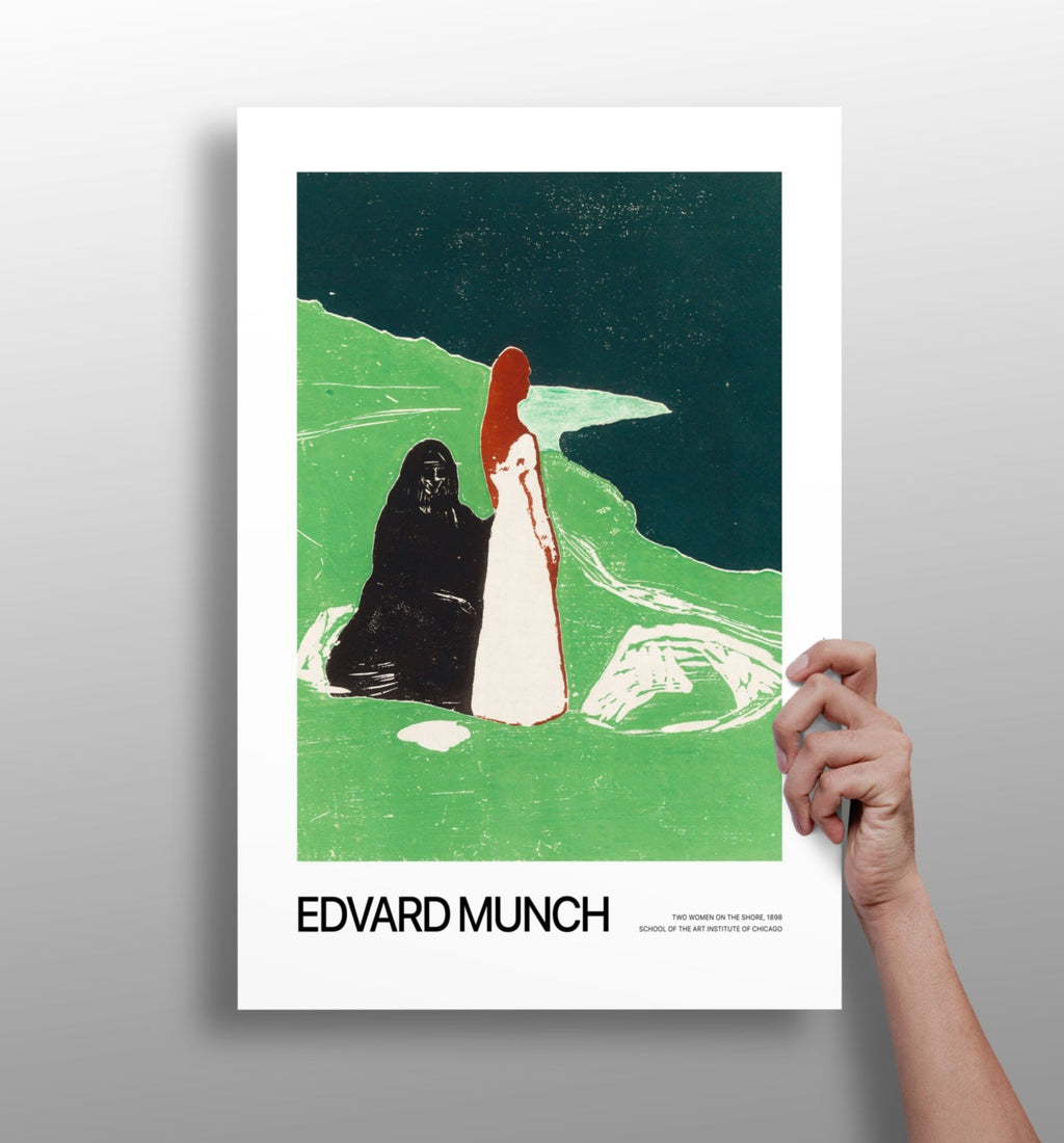 Munch Green Shore Two Women Aluminum Print