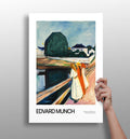 Munch Girls On Wooden Bridge Village Aluminum Print