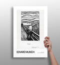 Munch Wavy Line Screaming Figure Bridge Aluminum Print