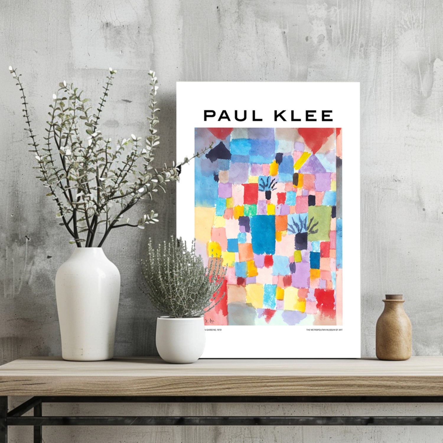 Klee Watercolor Color Block Garden Abstract Aluminum Print