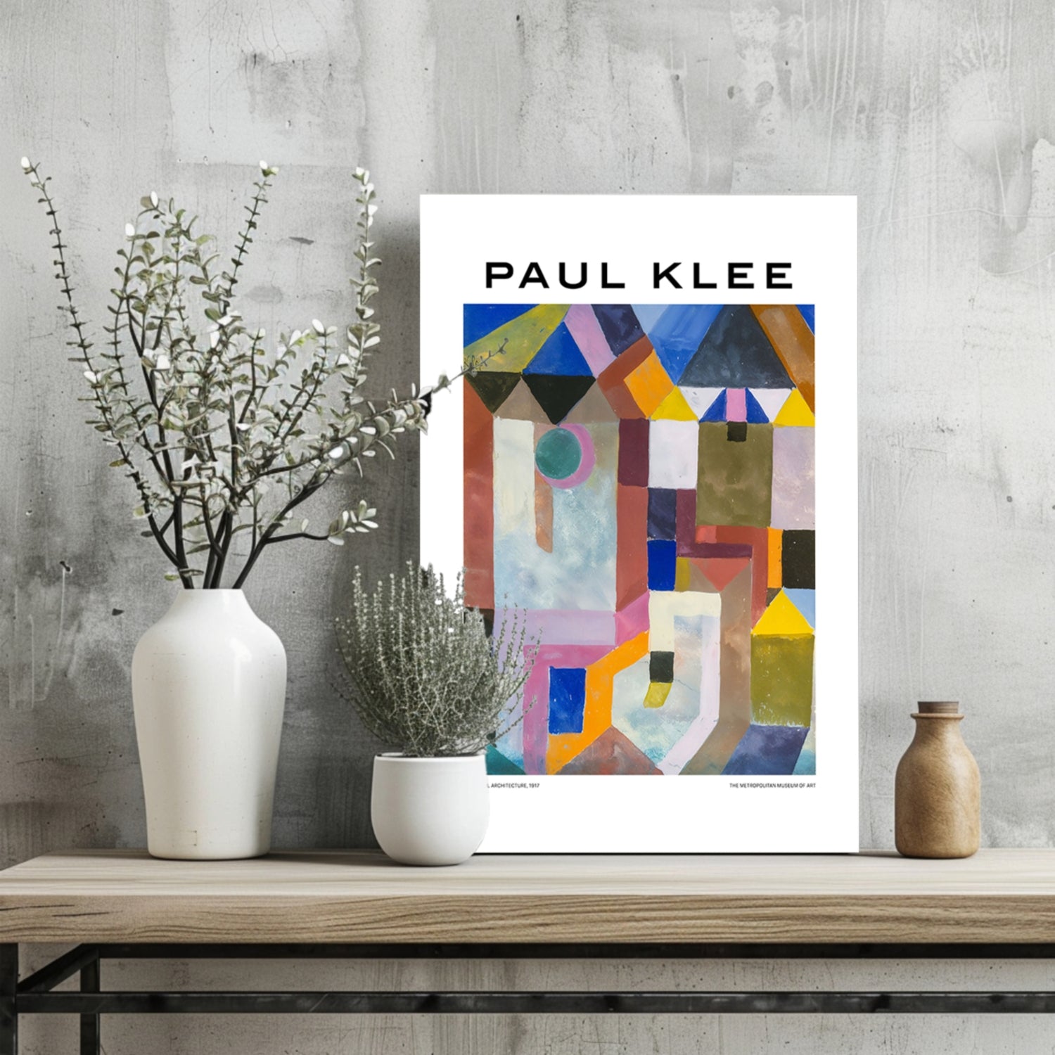 Klee Colorful Geometric Rooftop Abstract Aluminum Print