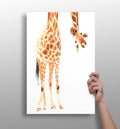 Upside Down Peeking Watercolor Giraffe Aluminum Print