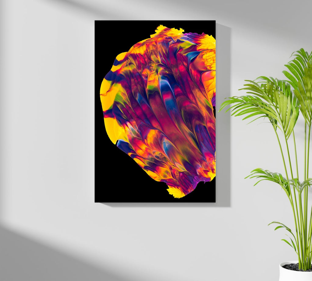 Iridescent Feather Burst Aluminum Print