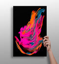 Neon Pink Paint Splash Aluminum Print