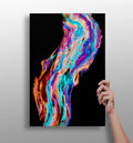 Iridescent Paint Stream Aluminum Print