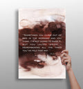 Rust Watercolor Wash Morning Quote Aluminum Print