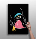 Pink Cheek Winking Profile Aluminum Print
