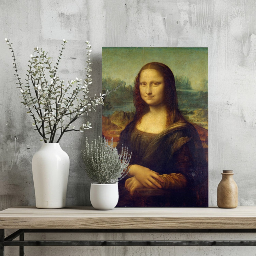 Mona Lisa Classic Renaissance Smiling Lady Portrait Aluminum Print