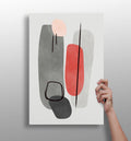 Coral Capsule Gray Pebble Aluminum Print