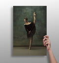 Black Tutu Ballerina Vertical Leg Pose Aluminum Print