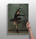 Black Tutu Ballerina Arched Arm Pose Aluminum Print