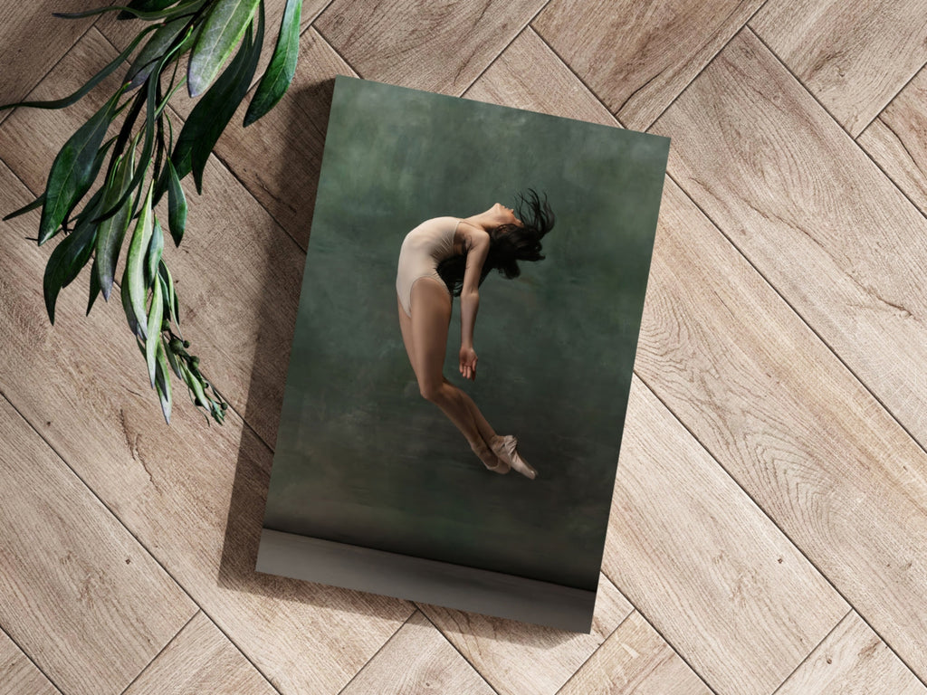 Arched Leap Ballet Dancer Aluminum Print