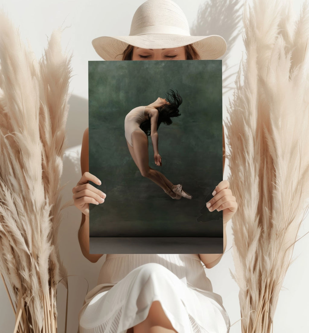 Arched Leap Ballet Dancer Aluminum Print
