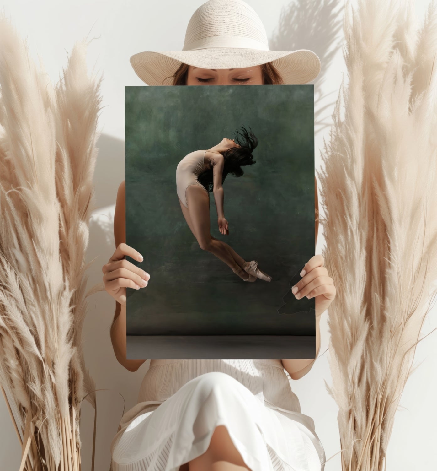 Arched Leap Ballet Dancer Aluminum Print