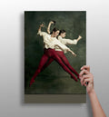 Dueling Dancers Red Tights Aluminum Print