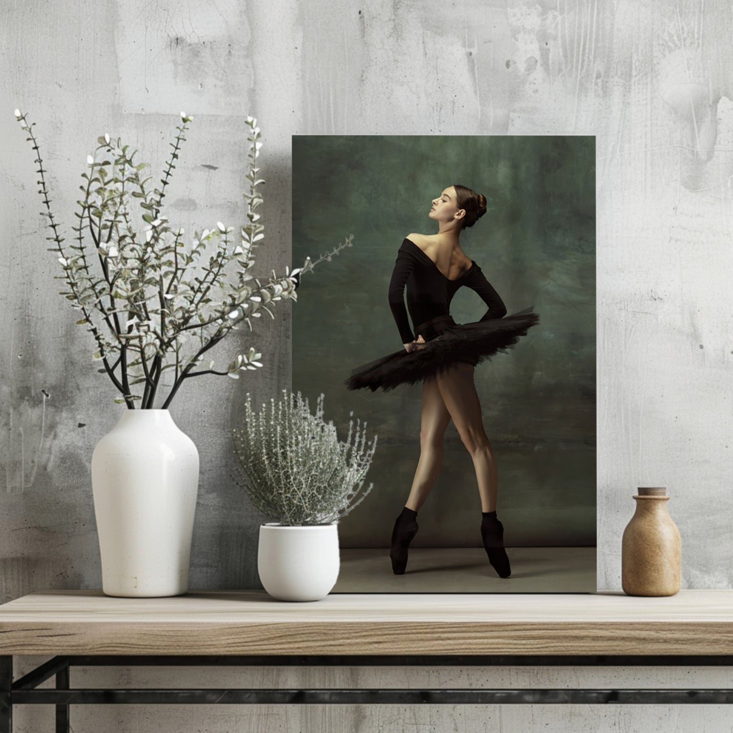 Black Tutu Ballerina Aluminum Print