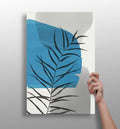 Blue Lagoon Palm Frond Shadow Aluminum Print
