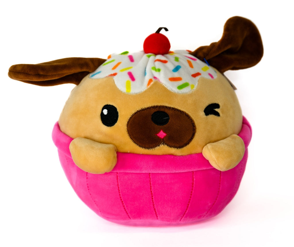 BOGO! Medium Squishy Cuddlers Super Soft Plush Pet Toys: Squeak & NO Squeak