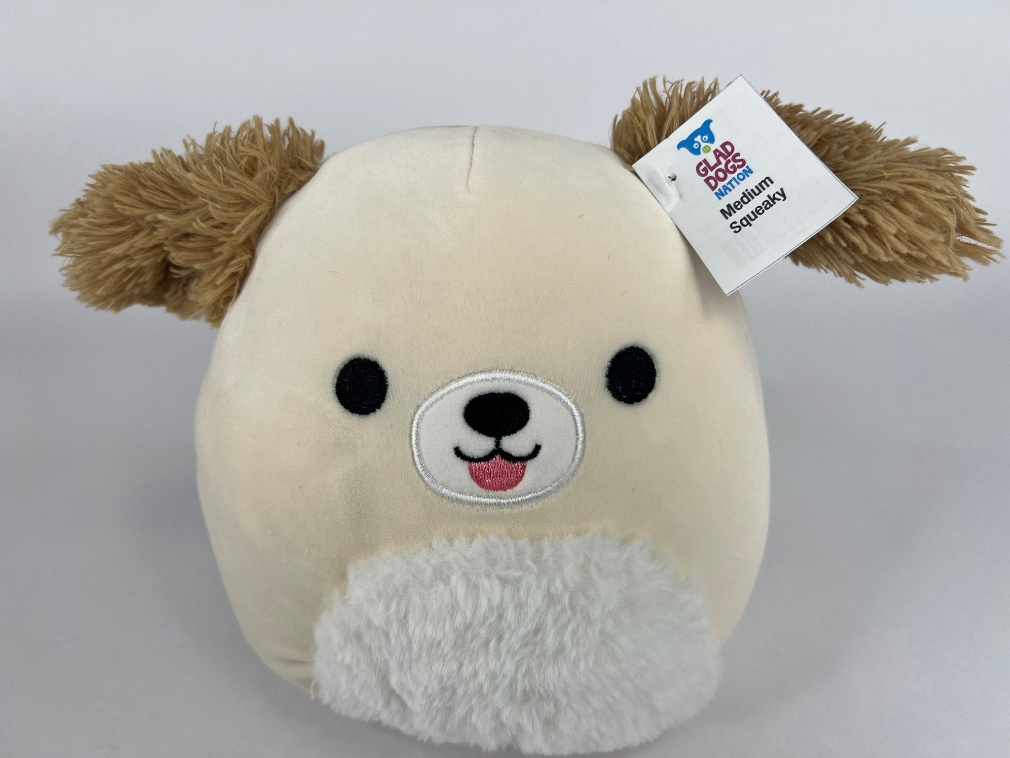 BOGO! Medium Squishy Cuddlers Super Soft Plush Pet Toys: Squeak & NO Squeak