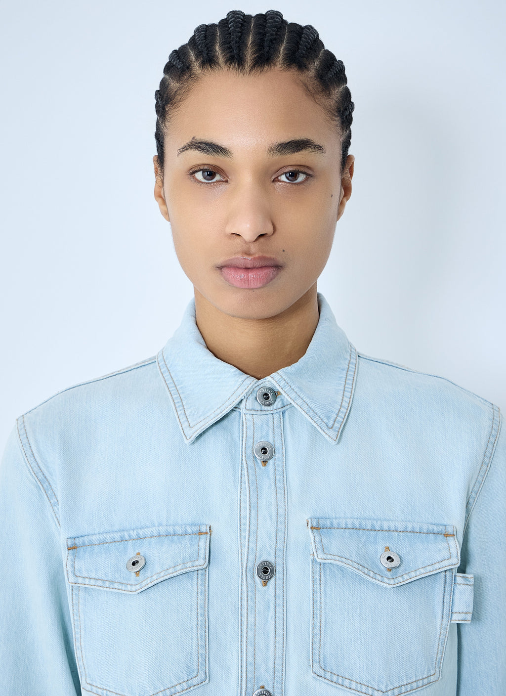 Bottega Veneta Women Extra Bleach Denim Shirt