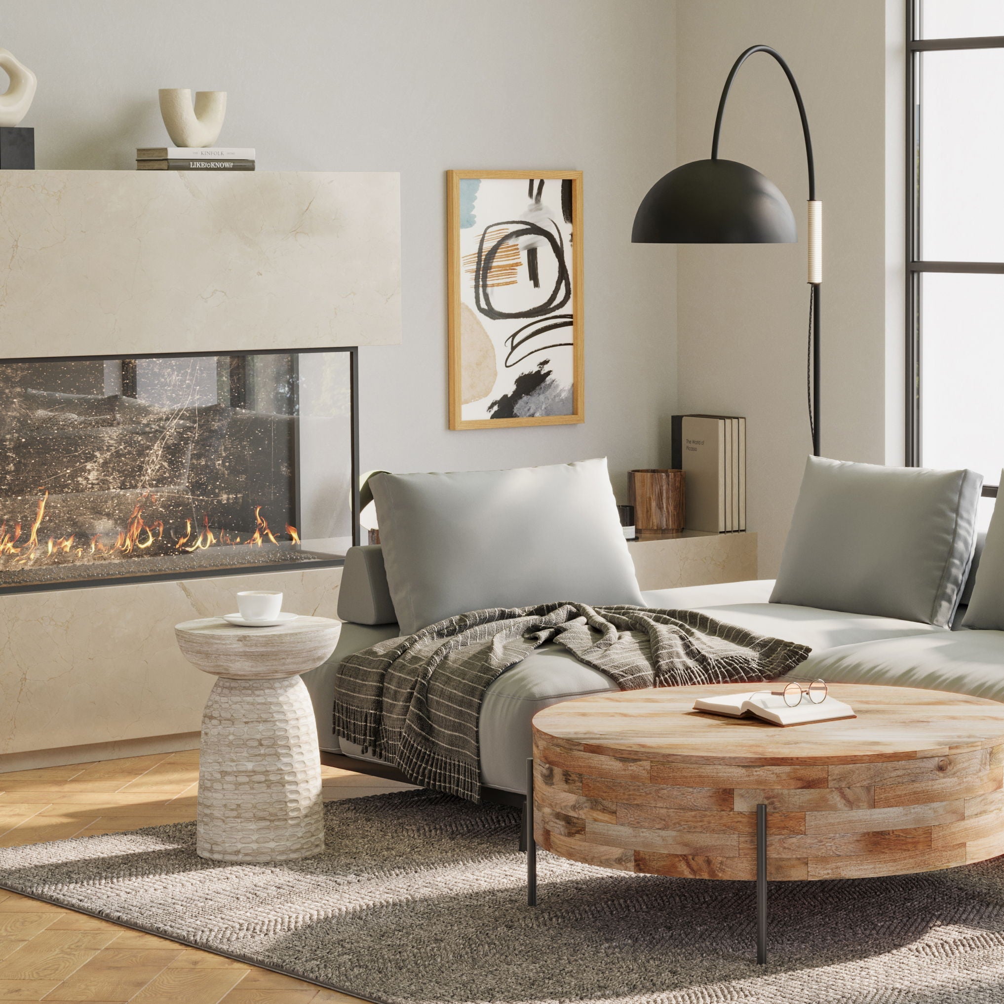 Boyd - Accent Table - White Wash - PhishStones Products