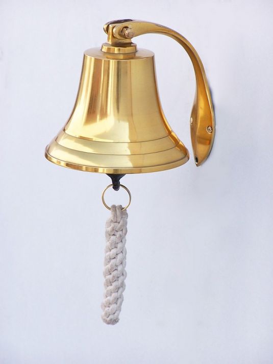 Brass Plated Hanging Harbor Bell 5.5""