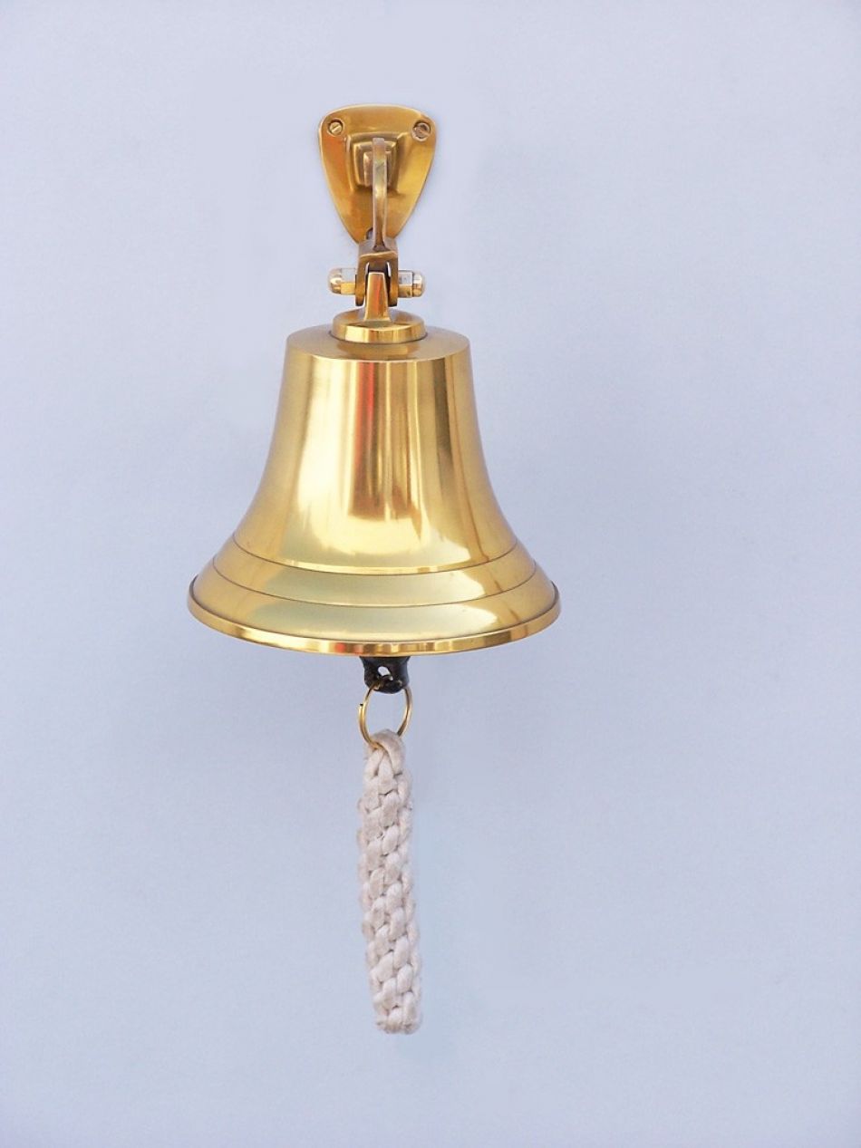 Brass Plated Hanging Ship's Bell 6""
