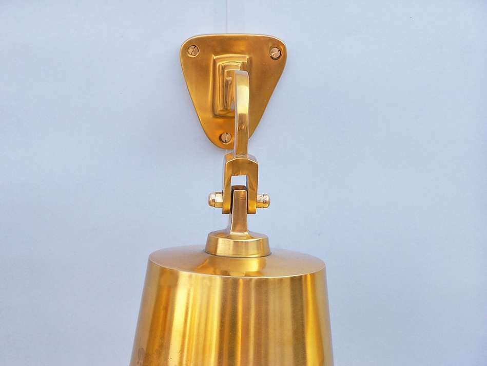 Brass Plated Hanging Ship's Bell 11""