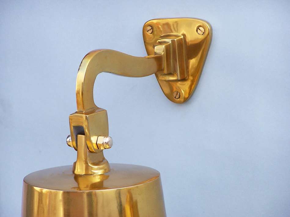 Brass Plated Hanging Ship's Bell 9""