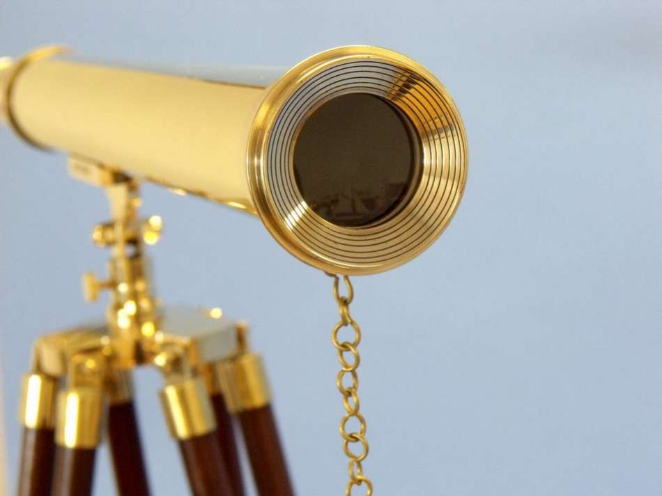 Floor Standing Brass Harbor Master Telescope 60""