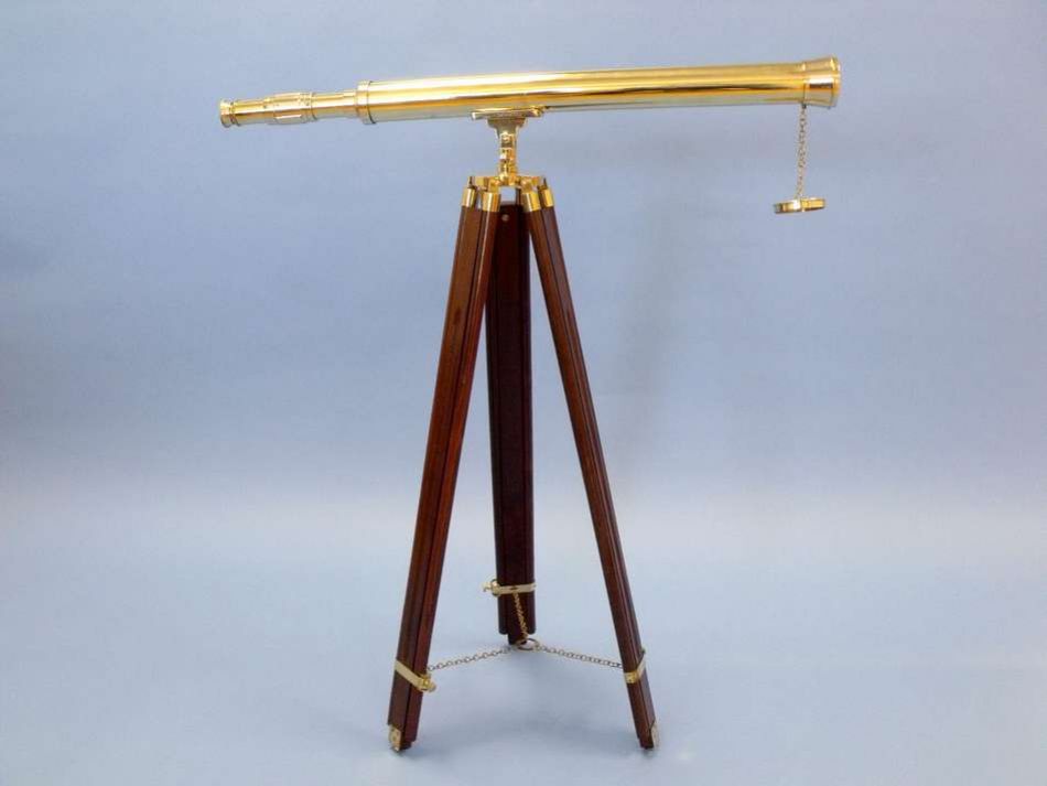 Floor Standing Brass Harbor Master Telescope 60""